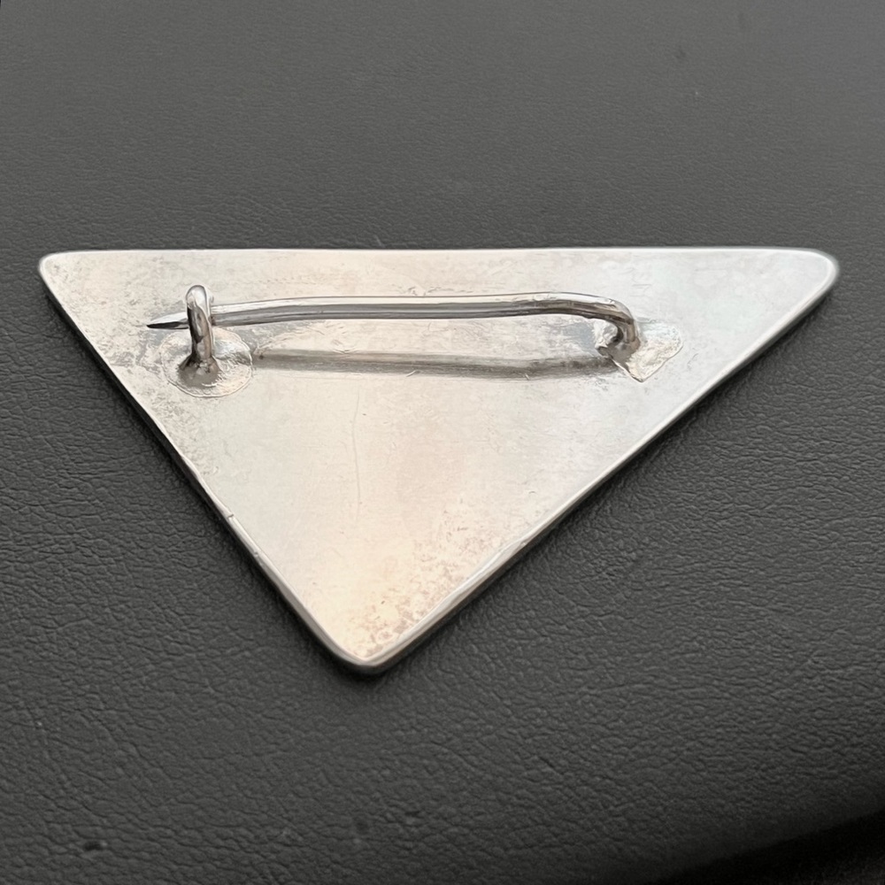 Antique late Art Deco early Modernist transition period sterling silver brooch - Picture 4 of 6